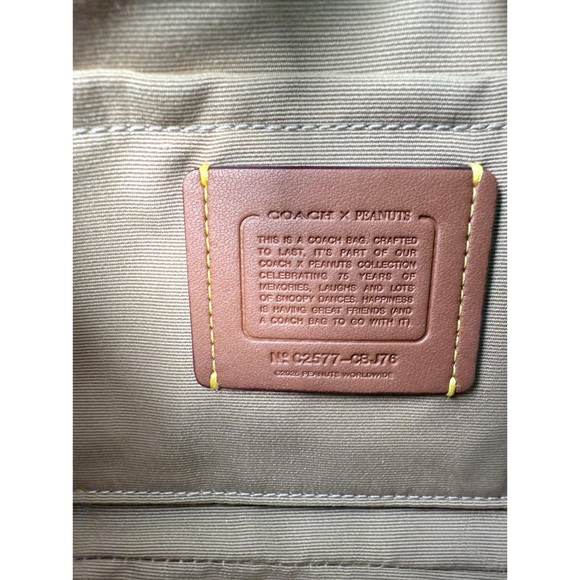 SOLD 💕Coach x Peanuts Teri Shoulder Bag Snoopy CBJ76 Chalk Multi NWT Authentic - Picture 6 of 16